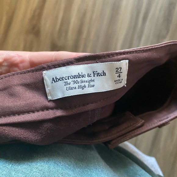 Brown faux leather A&F pants - Picture 2 of 2